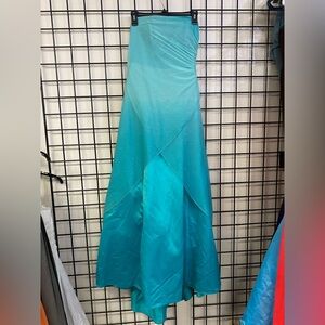 Jump Teal Sparkle Strapless Dress 7/8